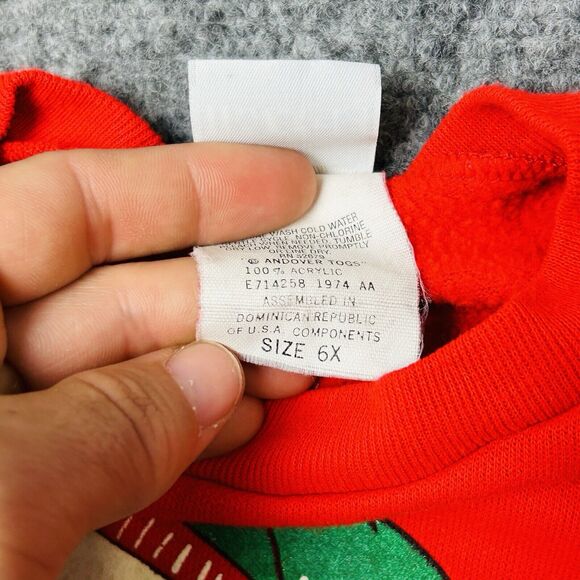 Vintage Andover Togs Dandee Int. 1995 Youth Christmas Sweater & Pants Sz 6X - Picture 5 of 12